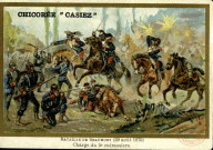 Bataille de Beaumont (29 août 1870). Charge du 5e cuirassiers.