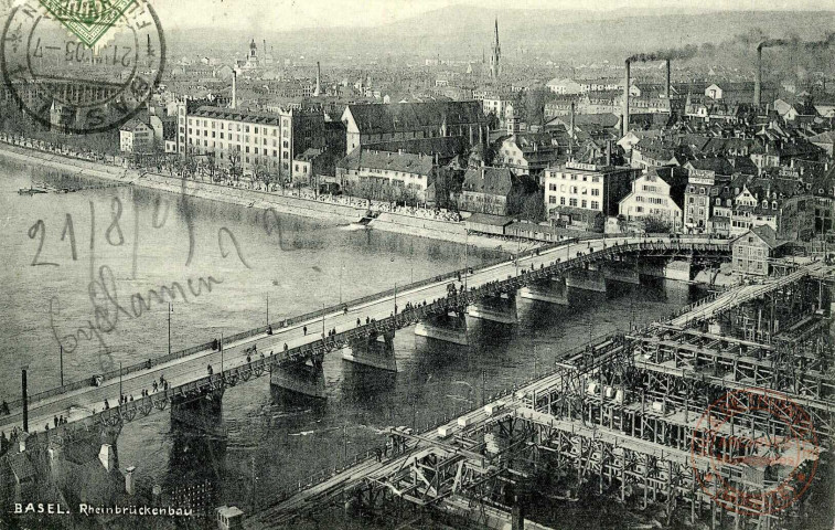 Basel. Rheinbrückenbau.