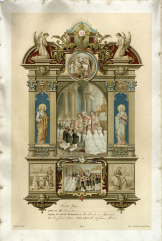 [Diplôme de communion de Pierre Fendt en 1906]