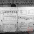Exposition sur les fortifications à Thionville en 1970 par Georges Martig - Plan de la caserne Sud du fort de Guentrange