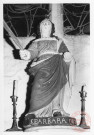 Statue en bois de Sainte Barbara (XVIIe), chapelle Sainte-Barbe, 1 route d'Usselskirch à Breistroff-la-Grande