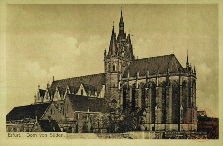 Erfurt, Dom von Süden