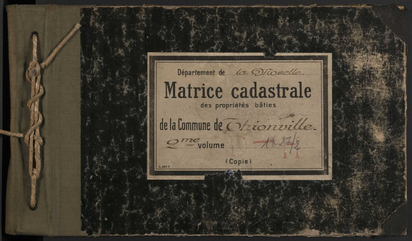 Matrice cadastrale des propriétés bâties [2e volume] (1927-1942)