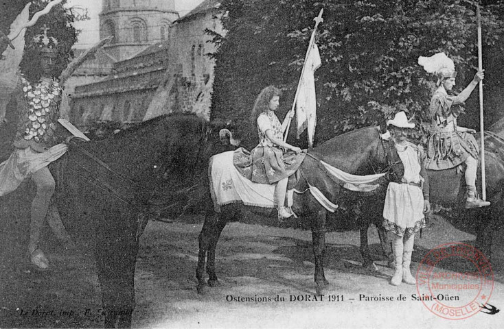 Cartes d'Autrefois (1890-1920) - Folklore et traditions - Ostentions du Dorat 1911 - Paroisse de Saint-Oüen