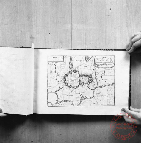 Plan de Nancy (1700), extrait de "Introduction à la fortification" dédiée à Monseigneur le Duc de Bourgogne par de Fer