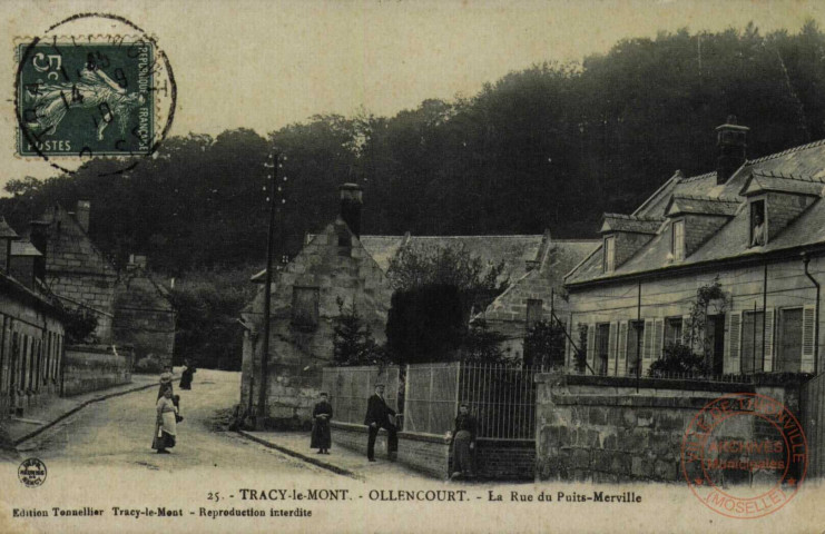 TRACY-le-MONT - OLLENCOURT- La Rue du Puits-Merville