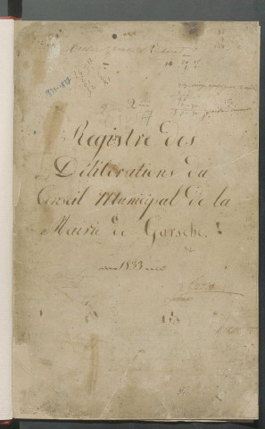 Registre de délibérations (1833-1837)
