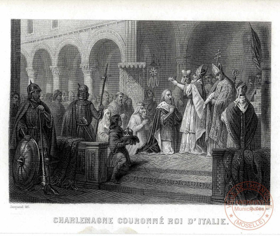 Charlemagne couronné roi d'Italie